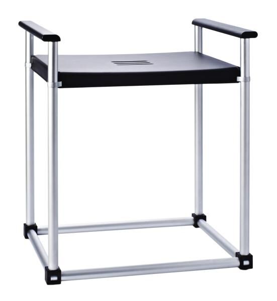 RIDDER Bad-Hocker Zac XXL schwarz, mit Armlehnen für leichteres Aufstehen