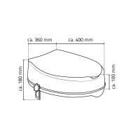 Vorschau: RIDDER WC-Sitzerhöhung Sam ca. 10 cm mit Hygieneausschnitte, leicht zu befestigen u. TÜV geprüft