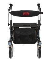 Vorschau: ANTAR Aluminium Rollator zusammenklappbar und extragroße Räder mit Rückenlehne und Sitzfläche