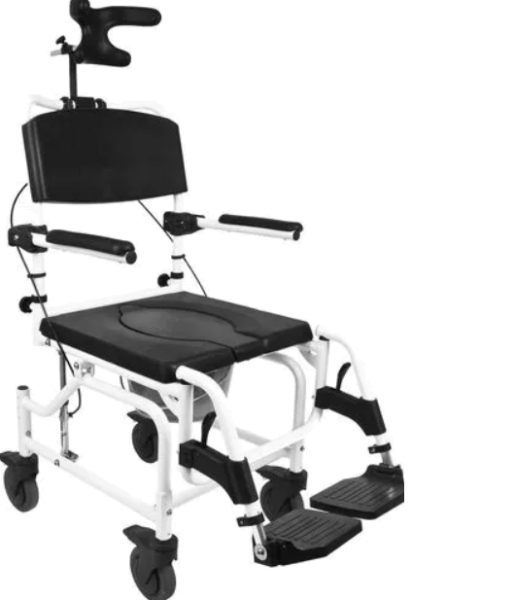 Mobilex Kakadu Tilt Aluminium Dusch- und Toilettenrollstuhl inkl. Eimer in versch. Sitzbreiten