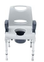 RUSSKA AQ-Tica Multifunktions-Duschstuhl mit Arm- und hoher Rückenlehne aus rostfreien Materialien