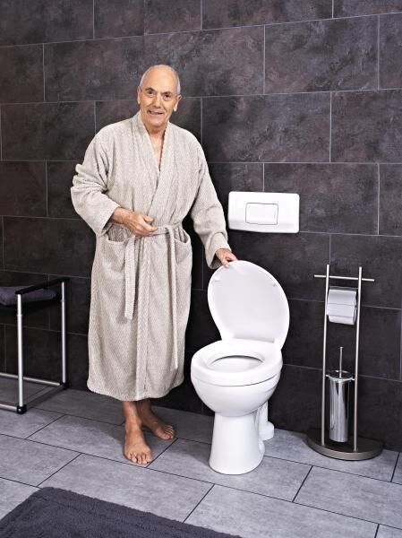 RIDDER WC-Sitzerhöhung Top ca. 5 cm mit Absenkautomatik, weiß, TÜV geprüft