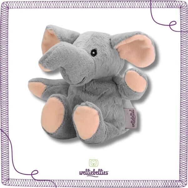 welliebellies® "Elefant midi" Wärmekuscheltier mit Bio-Hirse-Füllung, spendet bis zu 90 min Wärme