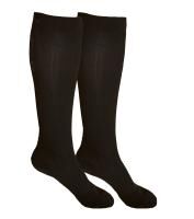 Hydas Kniestrümpfe Reisestrümpfe schwarz für Damen und Herren, weitgeschnitten für kräftige Waden