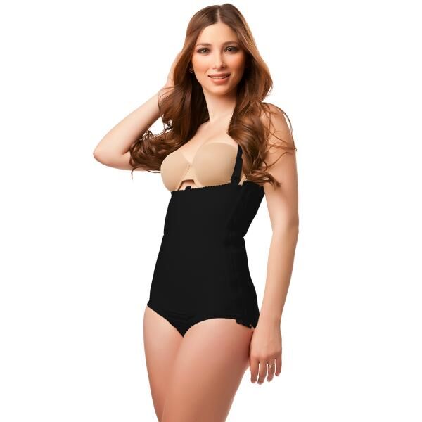 TRICONmed ISAVELA postoperativer Kompressions-Body mit Schrittgurt in schwarz o. beige