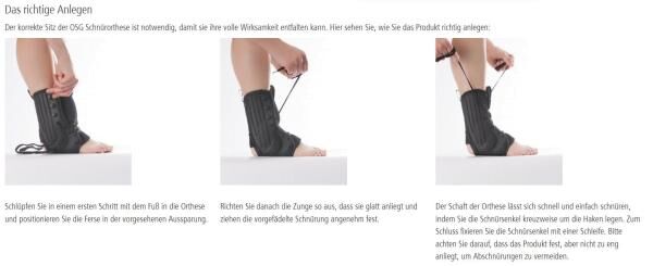 Ofa Dynamics OSG Sprunggelenk Schnürorthese sorgt für eine effektive Stabilisierung