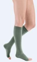 Mediven Forte Trendfarben 2024 extrem strapzierbare Kom­pres­sions­strüm­pfe in Salbeigrün und Flieder