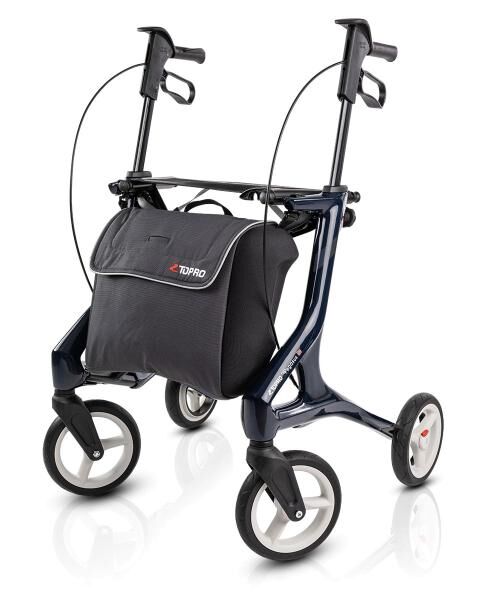 TOPRO Pegasus Carbon Rollator, 6,1 kg, höhenverstellbar inkl. Einkaufstasche