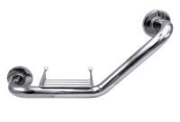 Vorschau: RIDDER Bad Winkel-Haltegriff Sam M mit ergonomisch geformter Grifffläche inkl. Ablagekorb