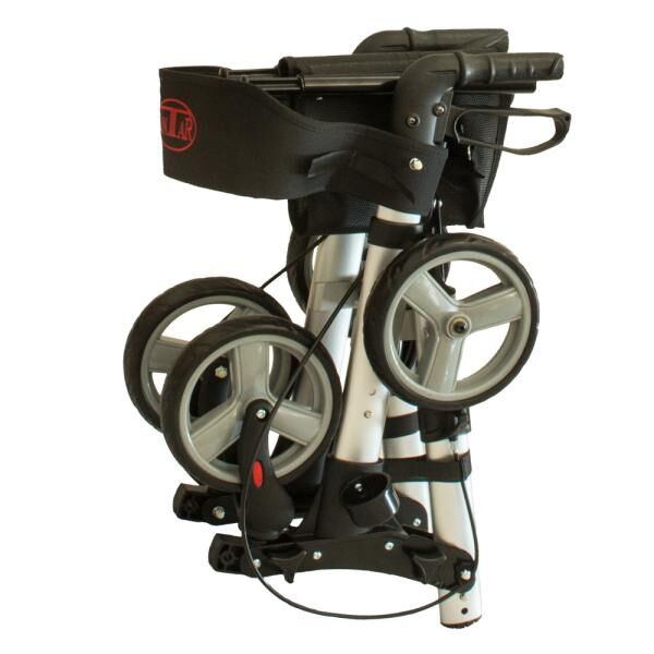 ANTAR Aluminium Rollator höhenverstellbar mit Fußstützen und Einkaufskorb