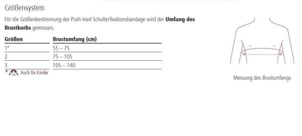 Ofa Push med Schulterfixierungsbandage garantiert eine wirksame Stabilisierung des Arms