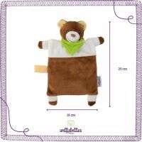 Vorschau: welliebellies® "Schmusetuch Bär" Wärmekuscheltier mit Bio-Hirse-Füllung, spendet bis zu 90 min Wärme