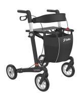Vorschau: Mobilex Gepard Carbon-Rollator Sitzhöhe 62 cm mit Softrädern