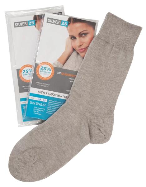 SILVER25 Socken mit Silberfäden für Herren mit Diabetes und Neurodermitis