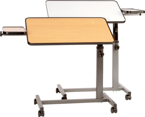 RUSSKA Beistell-Tisch Betttisch De Luxe weiß o. buche mit Rollen, höhenverstellbar u. kippbar