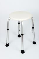 Vital Comfort Aluminium Duschhocker höhenverstellbar mit rutschfesten Gummifüßen