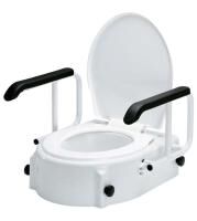 Bischoff & Bischoff TSE-A Toilettensitzerhöhung mit Armlehnen, Sitzhöhe verstellbar