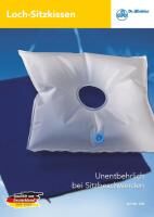 Vorschau: Dr. Winkler aufblasbares Loch-Sitzkissen 40x40 cm mit Bezug zur Entlastung der Bandscheiben