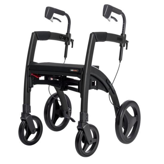 SALJOL Rollz Motion 2in1 Rollator o. Schieberollstuhl mit Trommelbremsen u. Ankipphilfe, faltbar