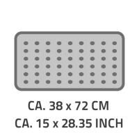 Vorschau: RIDDER Badewanneneinlage Capri 38 x 72 cm mit Saugnäpfen aus hautsympatischem TPE