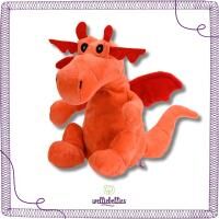 welliebellies® "Drache groß" Wärmekuscheltier mit Bio-Hirse-Füllung, spendet bis zu 90 min Wärme