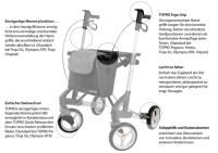 Vorschau: Topro Olympos ATR Premium-Rollator für den Außenbereich mit Offroad-Rädern
