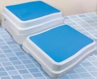 Vorschau: REHAFORUM MEDICAL Badewanneneinstiegshilfe 40x50x10 cm Wave mit Gummifüssen und stapelbar