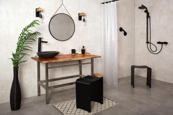 RIDDER Bad-Hocker Trendy, schwarz matt aus Acryl