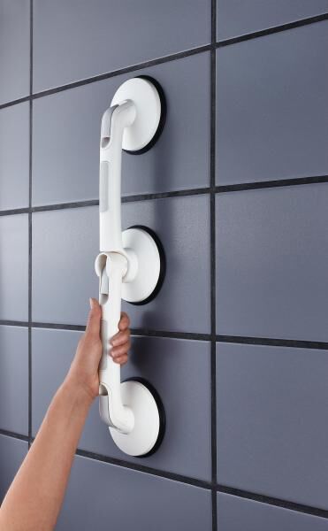 RIDDER Bad Winkel-Sauggriff Rob L, Griffleisten mit Fingermulden und ergonomischer Form