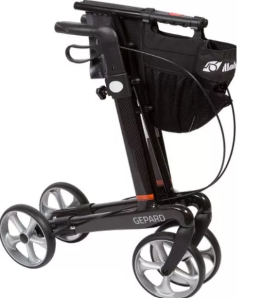 Mobilex Gepard HD Carbon-Rollator mit hoher Belastbarkeit, Feststellbremse u. faltbar