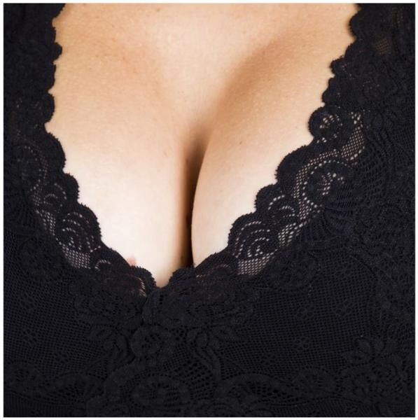 lipoelastic BH PI Premium Kompressions BH schwarz elegantes Design mit Spitze