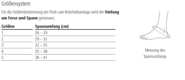 Ofa Push Care Knöchelbandage fördert das Stabilitätsgefühl u. bietet Kompression um den Knöchel