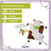Vorschau: welliebellies® "Schmusetuch Kuh" Wärmekuscheltier mit Bio-Hirse-Füllung, spendet bis zu 90 min Wärme