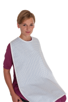 suprima Ess-Schürze/Lätzchen mit Schlaufenverschluss, weiß bedruckt 100 x 47 cm