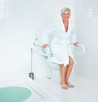 Vorschau: RIDDER WC-Aufstehbügel Tim ca. 55,5 cm mit ergonomischen Griffen, klappbar und TÜV geprüft