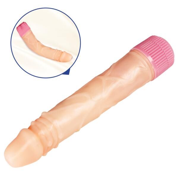LUSTVOLL Vibrator hautfarben flexibel und biegsam Länge 21 cm und Durchmesser 3,8-cm