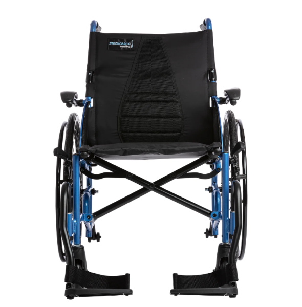 STRONGBACK Mobility FLIP Rollstuhl mit Rückenstütze, hochklappbaren Armlehnen und Trommelbremse