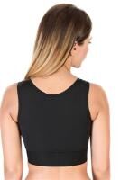 Vorschau: MAAM Kompressions-BH mit Brustgurt und breiten Trägern in schwarz