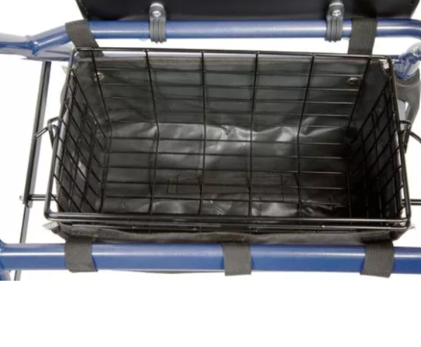 Mobilex Impala Aluminium Rollator breites Modell blau mit Feststellbremsen u. faltbar