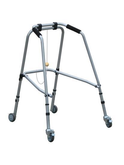 ANTAR Walker Aluminium Gehwagen/Gehhilfe mit 4 Rädern, höhenverstellbar, Belastbarkeit bis 150 kg