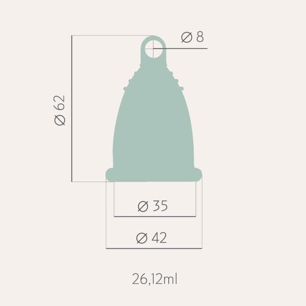 SELENACARE nachhaltige Periodencup Menstruationstasse Basic mittlerer Härtegrad