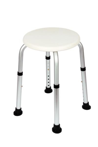 Vital Comfort Aluminium Duschhocker höhenverstellbar mit rutschfesten Gummifüßen