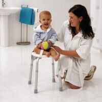 Vorschau: RIDDER Bad-Hocker Ted höhenverstellbar, weiß, rutschhemmende Sitzfläche