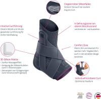 Vorschau: medi Levamed Active einstellbare Aktiv-Sprunggelenkbandage mit Gurtsystem und Silikonfaden