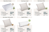 Vorschau: JONA SLEEP BIO-Kissen Zirbe mit beruhigend wirkenden Zirbenflocken in versch. Größen