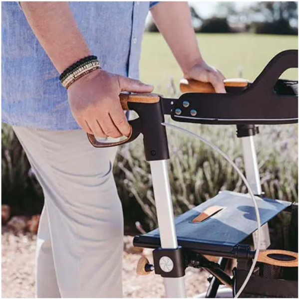 SALJOL AR62 Allround Aluminium Rollator mit Ankipphilfe, Sitzhöhe: 62 cm, zusammenklappbar