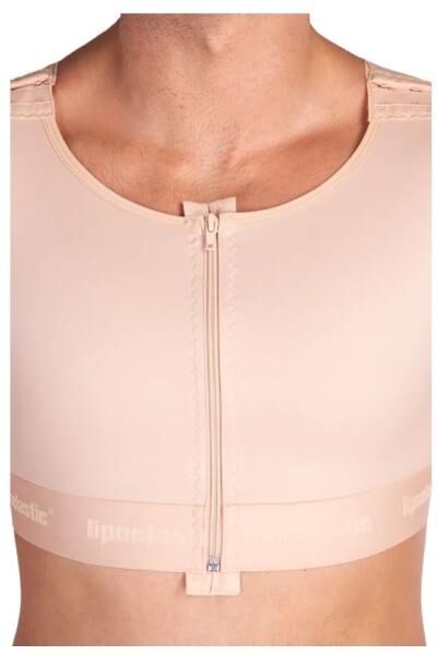 lipoelastic MTmS Comfort postoperative Kompressionsweste für Herren mit Reißverschluss