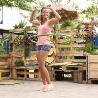 Vorschau: ARTZT vitality Fitnessreifen/Hula Hoop grün grau, Durchmesser: 100 cm, einfach zerlegbar