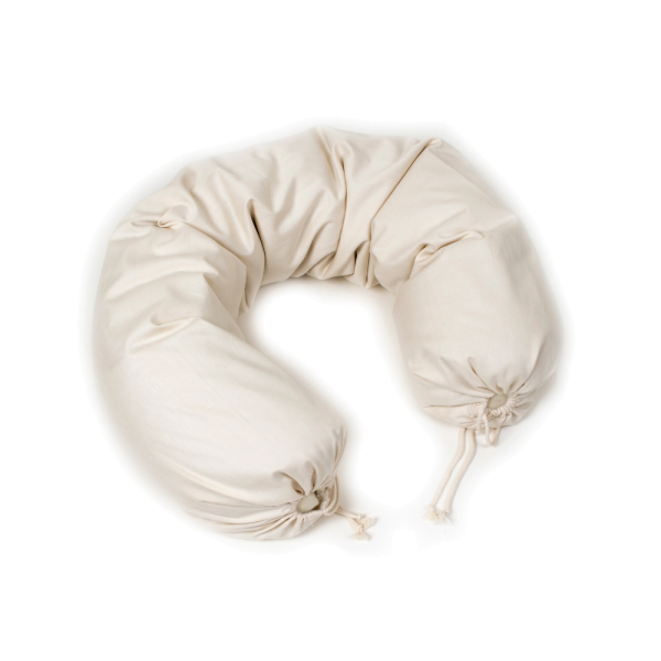 Mudis Bezug Stillkissen Satin natur 30 x 150 cm GOTS-zertifiziert, ohne Füllung