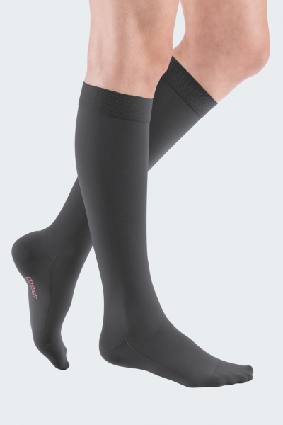 medi mediven comfort atmungsaktive Kompressionsstrümpfe, doppelt gestrickte Komfortsohle u. Lanolin